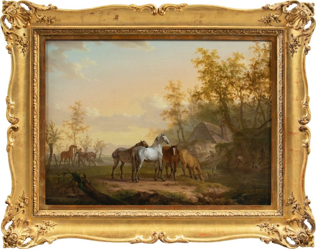 English painter (18th century) - Horses at the river. • Online Sale of ...